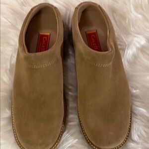 Cole Haan Women Light Brown Suede Slip-Ons